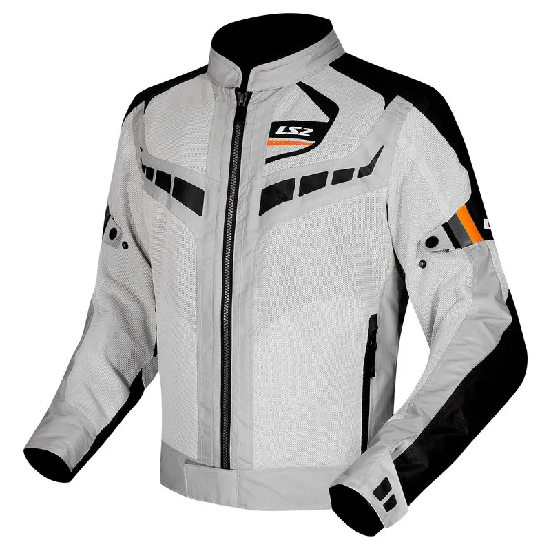 Jaqueta LS2 Garda Masculina Preto Cinza Laranja 3XL-4G