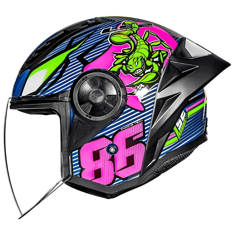 Capacete LS2 OF616 S Airflow 2 Sting Azul 58