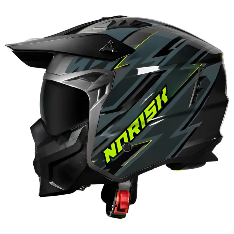 Capacete Original Norisk Darth 2 Storm Titânio Verde 56