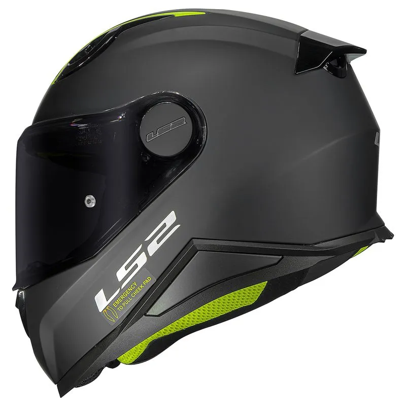 Capacete Original LS2 FF812 Infantil Monocolor Preto Fosco 52