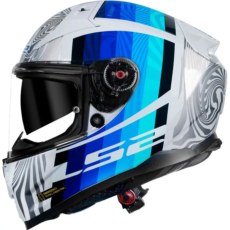 Capacete Original LS2 FF811 Vector 2 Freedom Branco Prata 58