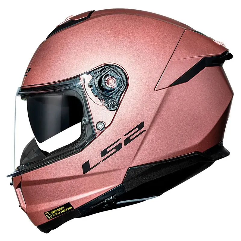 Capacete Original LS2 FF808 Stream 2 Monocolor Rosa Ouro Metálico Fosco 58