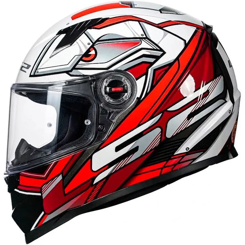 Capacete LS2 FF358 Classic Xdron Preto Vermelho 58