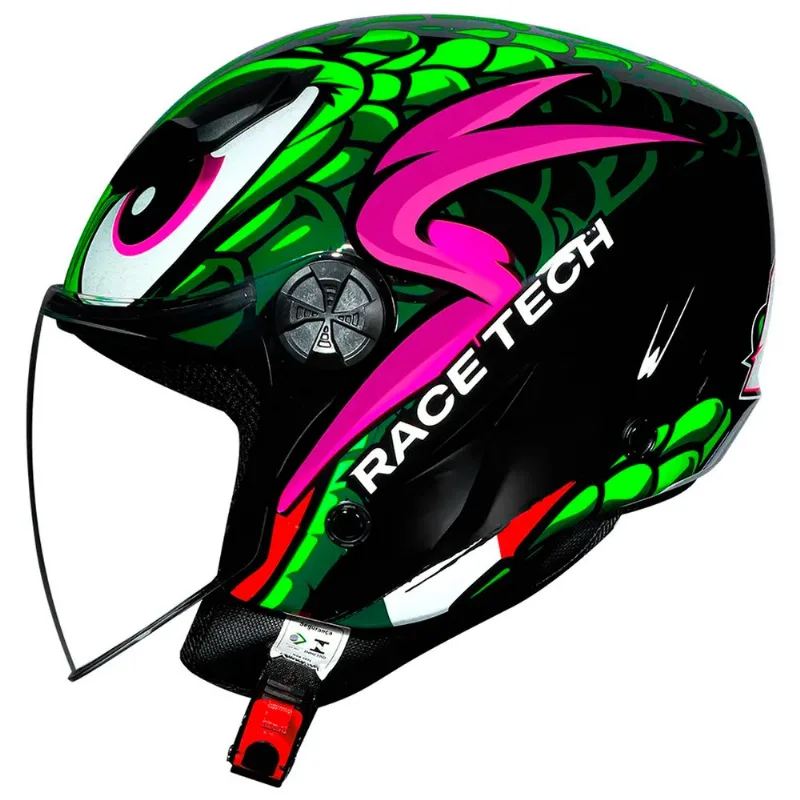 Capacete Race Tech Play Snake Verde 62