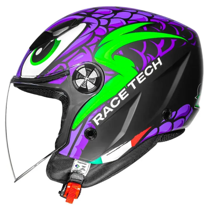 Capacete Race Tech Play Snake Roxo 56