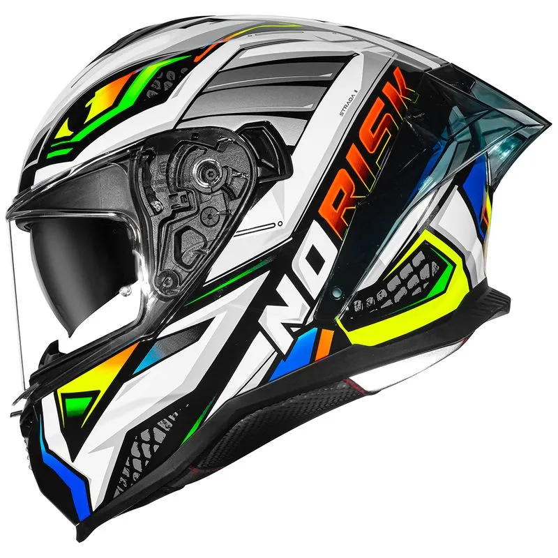 Capacete Original Norisk Strada 2 Reptel Vermelho Azul 56