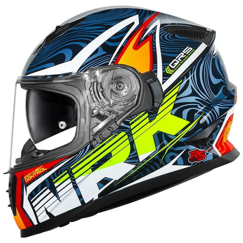 Capacete Original Norisk FF302 Soul 2 Control Azul Laranja 56