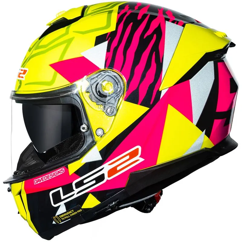 Capacete Original LS2 FF808 Stream 2 Tiger Aldeguer 58