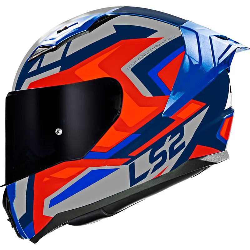 Capacete Original LS2 FF810 Vigo Spinn Cinza Azul Fosco 58