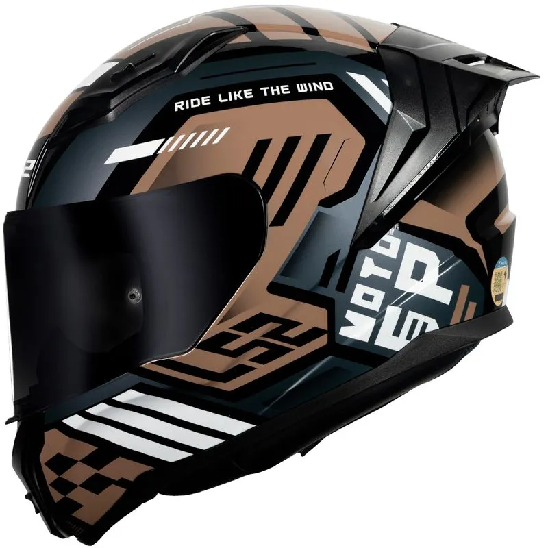 Capacete LS2 FF810 Vigo Keduo Preto Terra 56