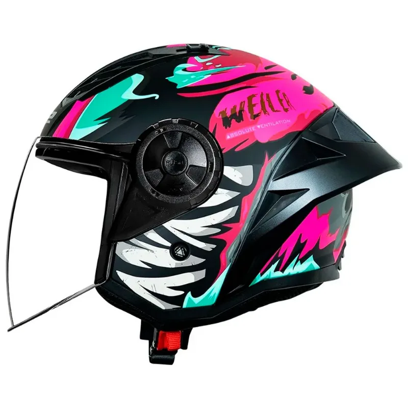 Capacete LS2 OF616 S Airflow 2 Weiler Rosa Fosco 56