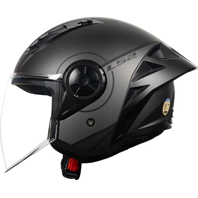 Capacete LS2 OF616 S Airflow 2 Cover Fosco Preto Cinza 60