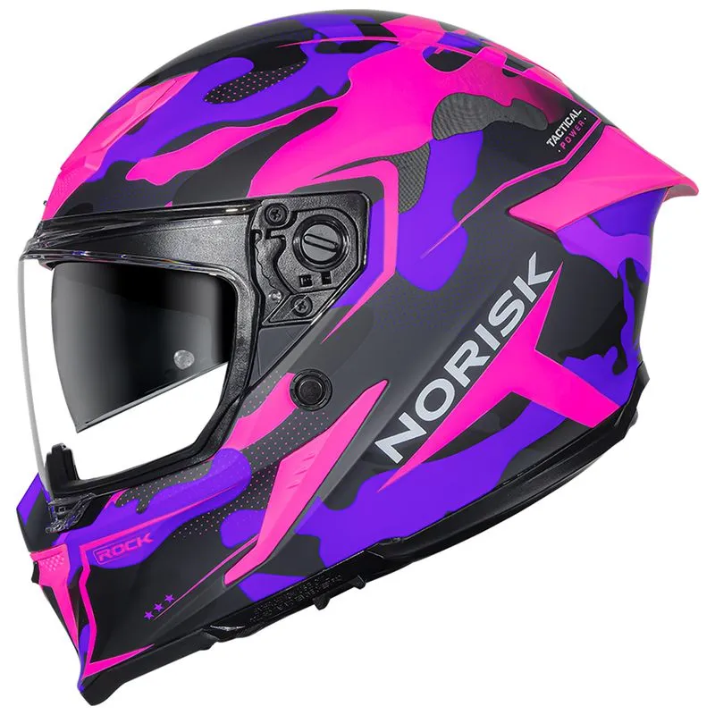 Capacete Original Norisk Rock Tatical Roxo Fosco Rosa 56