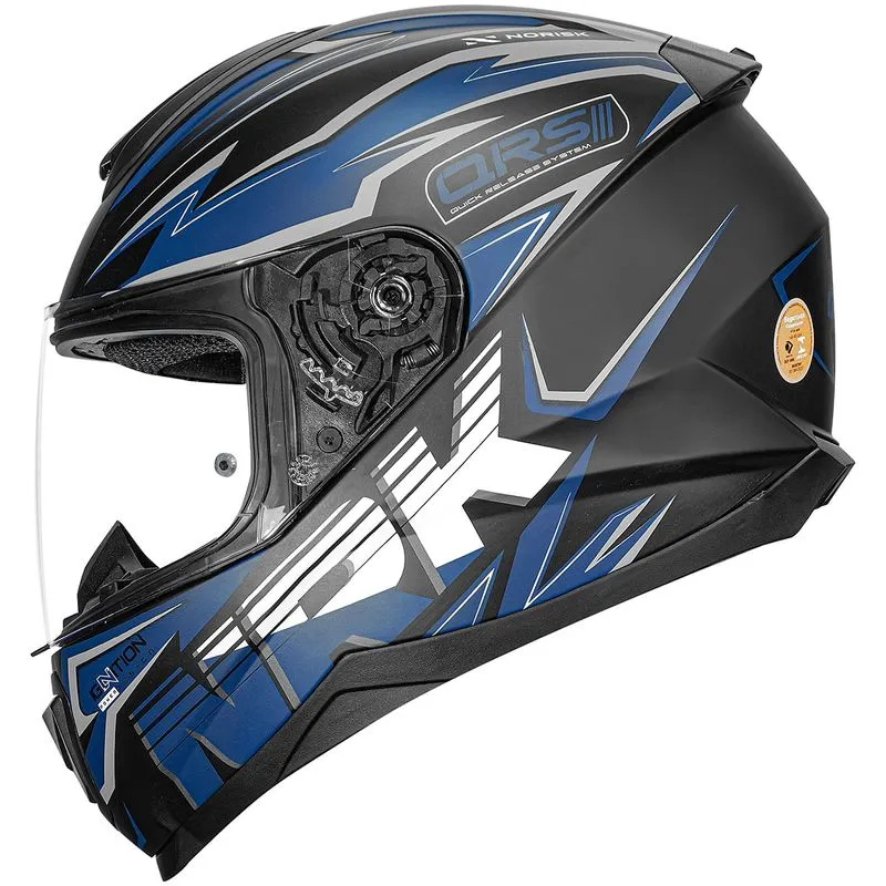 Capacete Original Norisk Razor Ghost Fosco Preto Azul 62