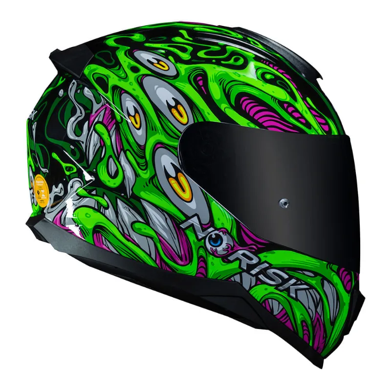CAPACETE NORISK RAZOR PARASITE VERDE 62/XL