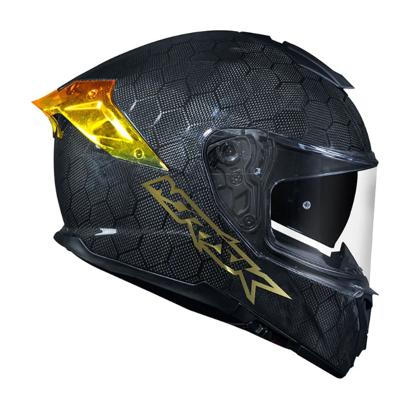 CAPACETE NORISK VIPER GT SNAKE CARBON DOURADO 56/S