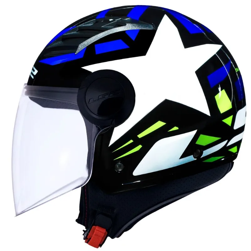 Capacete Original LS2 OF562 Airflow Starwar Azul Amarelo 62