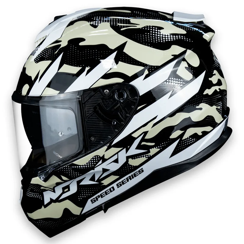 Capacete Original Norisk Strada Commando Branco Preto 58