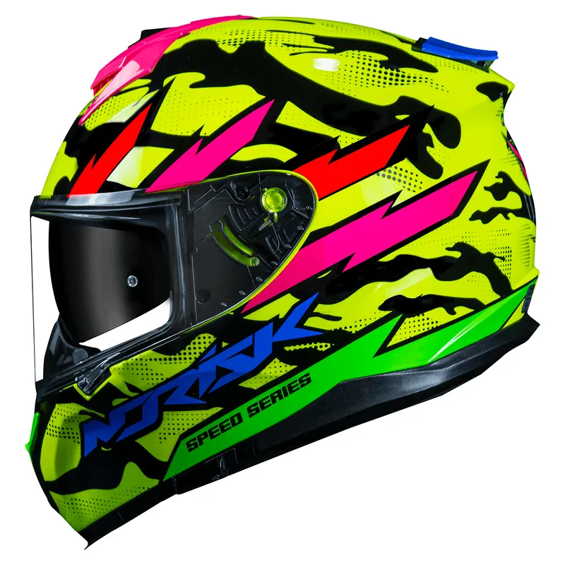Capacete Original Norisk Strada Commando Amarelo Azul 56