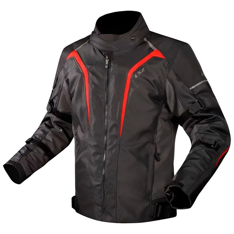 Jaqueta Ls2 Sepang Preto Vermelho Cinza