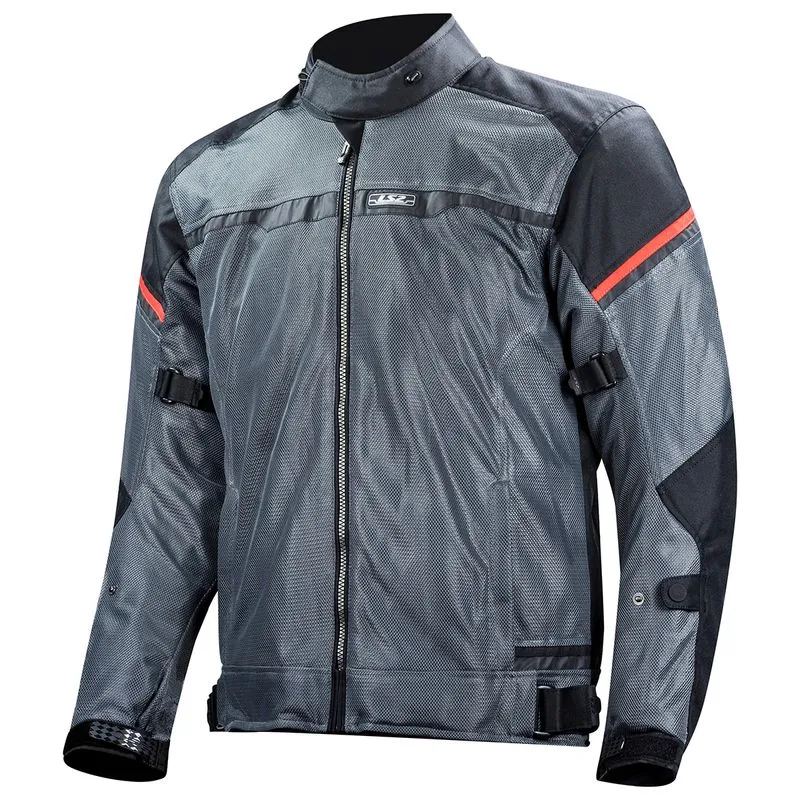 Jaqueta LS2 Riva Preto Cinza Vermelho 3XL-4G