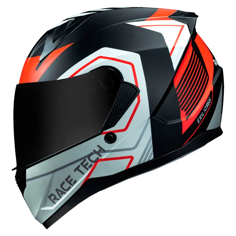 Capacete Race Tech Sector Exilio Fosco Preto Laranja 60