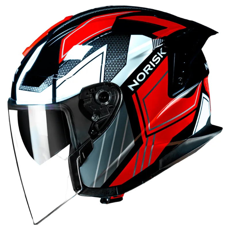 Capacete Original Norisk Downtown Provenza Preto Vermelho 58