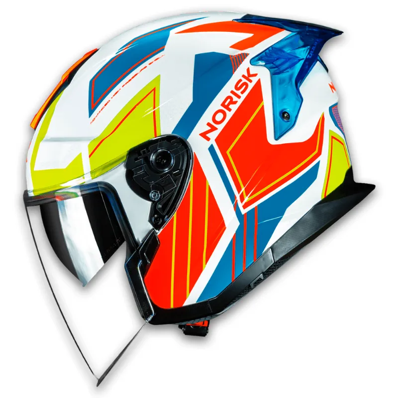 Capacete Original Norisk Downtown Provenza Branco Laranja 60