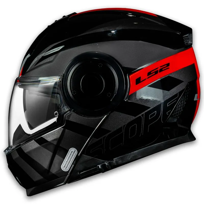 Capacete Original LS2 FF902 Scope Hamr Preto Vermelho 60