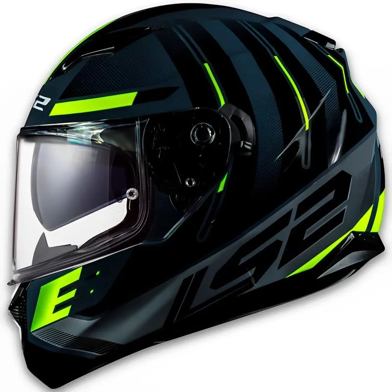 Capacete Original LS2 FF320 Stream Shadow Cinza Amarelo 62