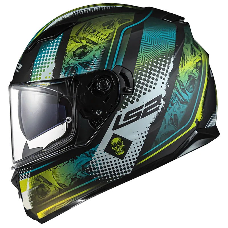 Capacete Original LS2 FF320 Stream Mara Preto Amarelo Fosco 56