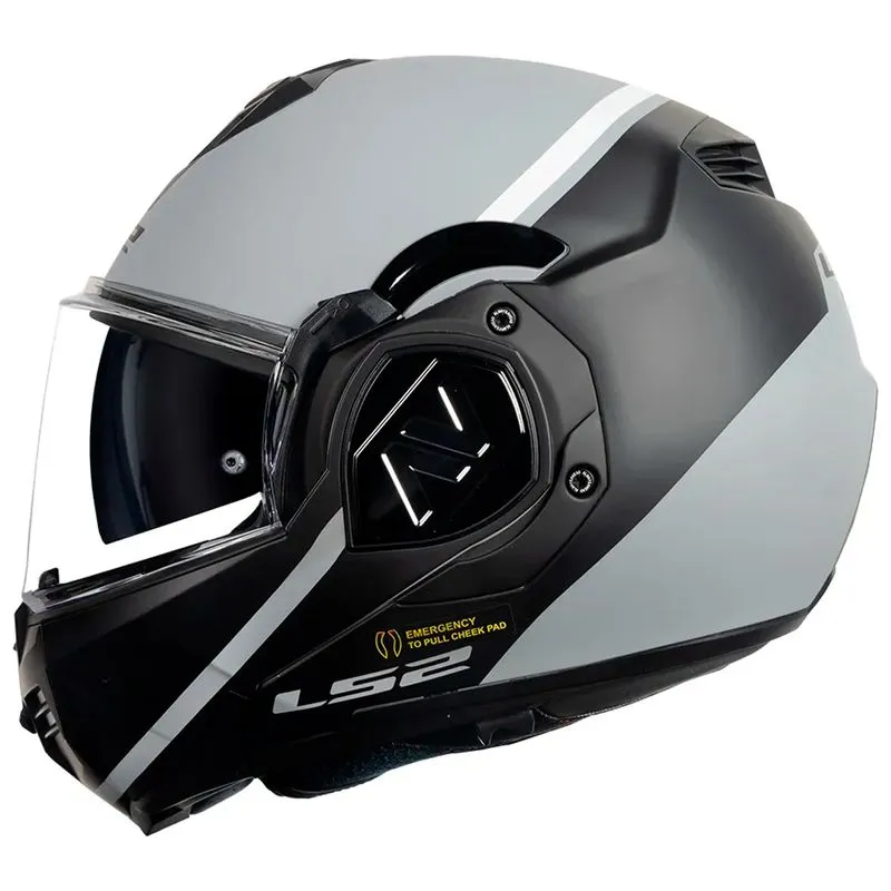 Capacete LS2 FF906 Advant Swipe Cinza Preto Fosco 62