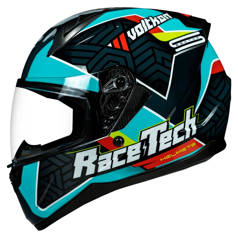 Capacete Race Tech Sector Voltkon Preto Verde 56
