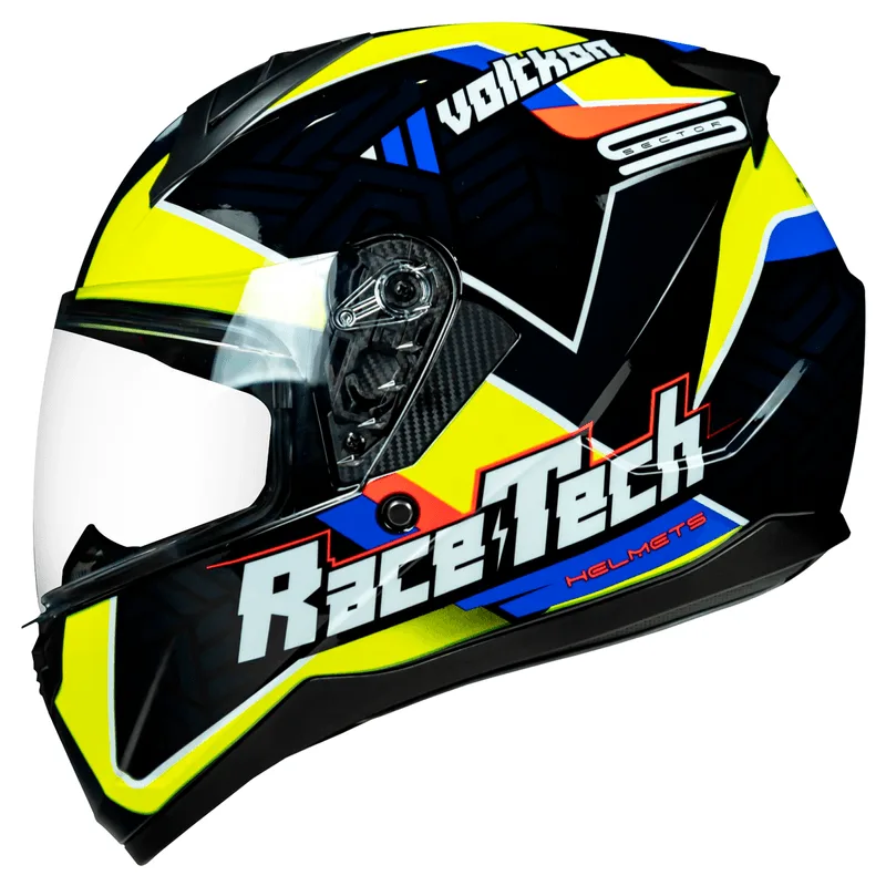 Capacete Race Tech Sector Voltkon Preto Amarelo 60