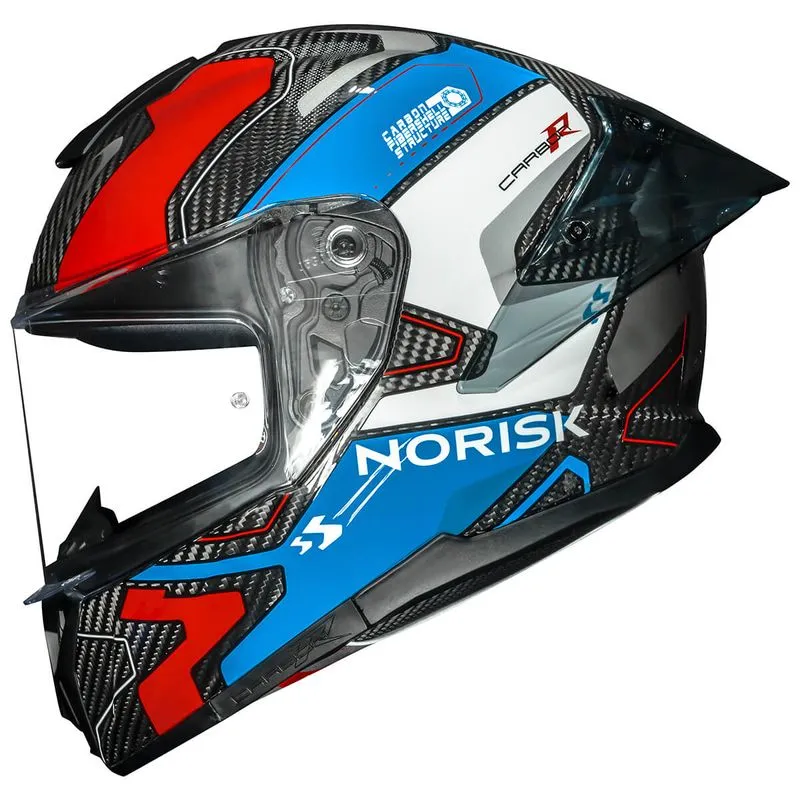 Capacete Original Norisk Carbon R Rider Azul Branco 62