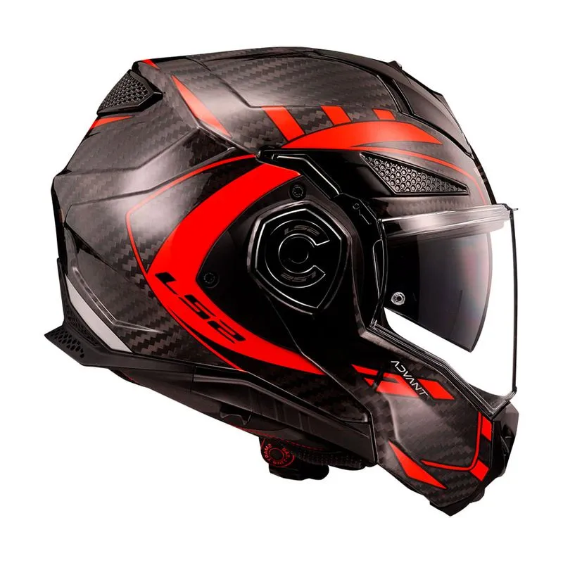 CAPACETE LS2 ADVANT X CARBON FUTURE VERMELHO 60/L