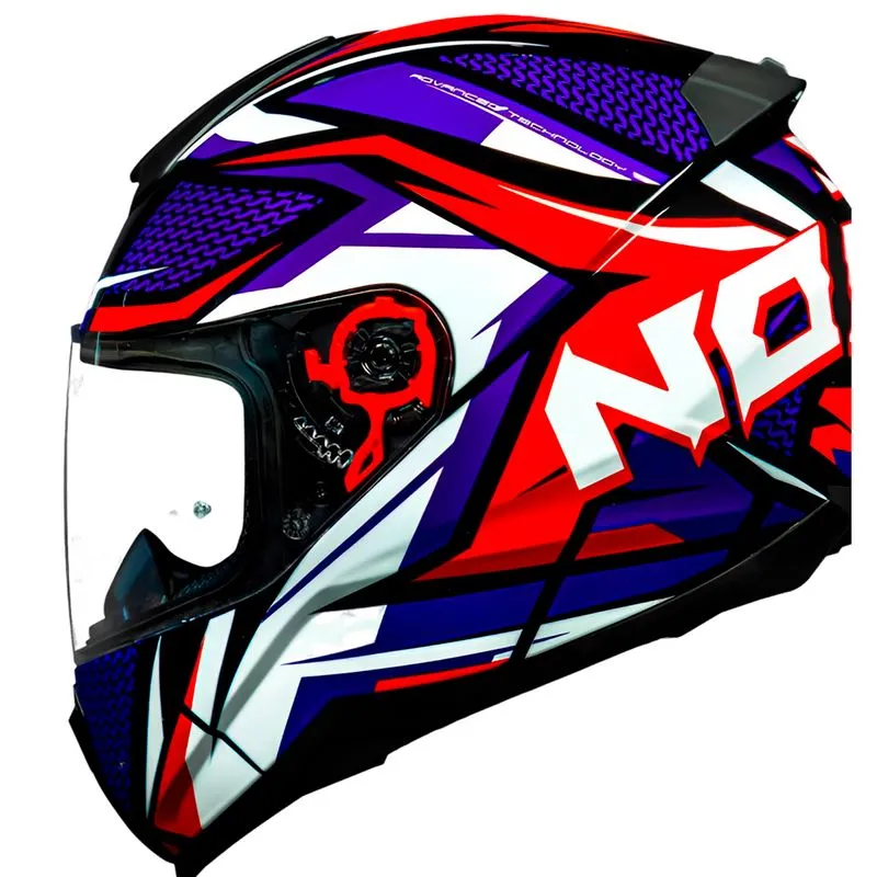 Capacete Original Norisk Razor Sharp Azul Vermelho 58