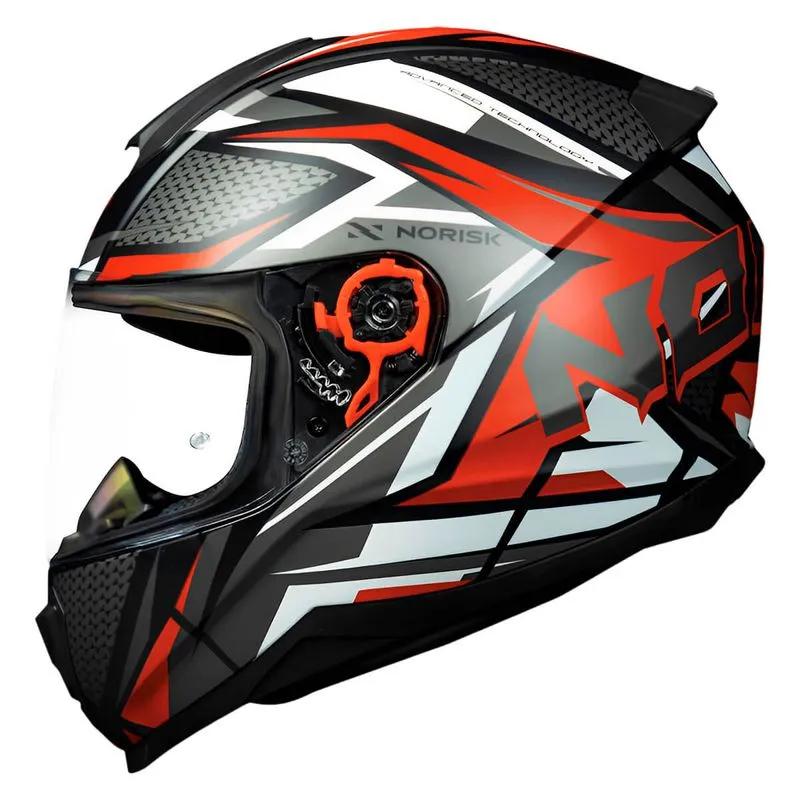 Capacete Original Norisk Razor Sharp Preto Vermelho 62