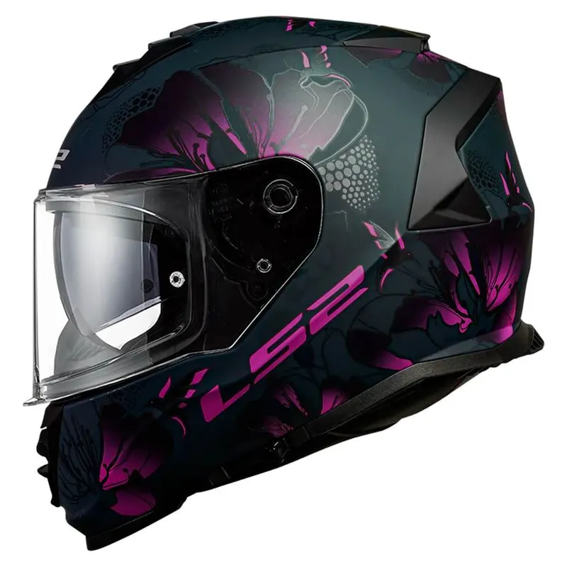 Capacete Original LS2 FF800 Storm Burst Fosco Preto Rosa 60