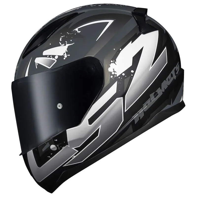 Capacete Original LS2 FF353 Rapid Tagline Fosco Preto Prata 60