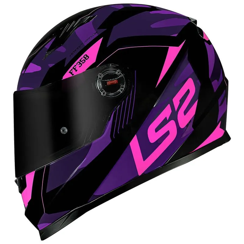 Capacete LS2 FF358 Classic Tank Camo Purple Roxo 60