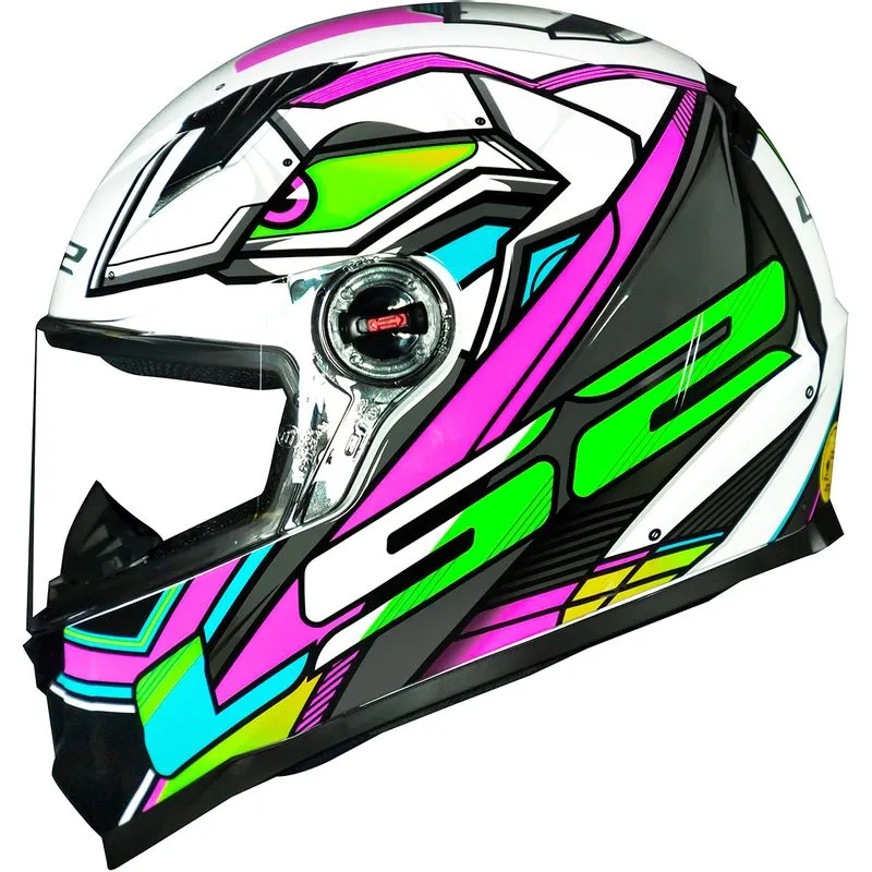 Capacete LS2 FF358 Classic Xdron Rosa Branco Cinza 58