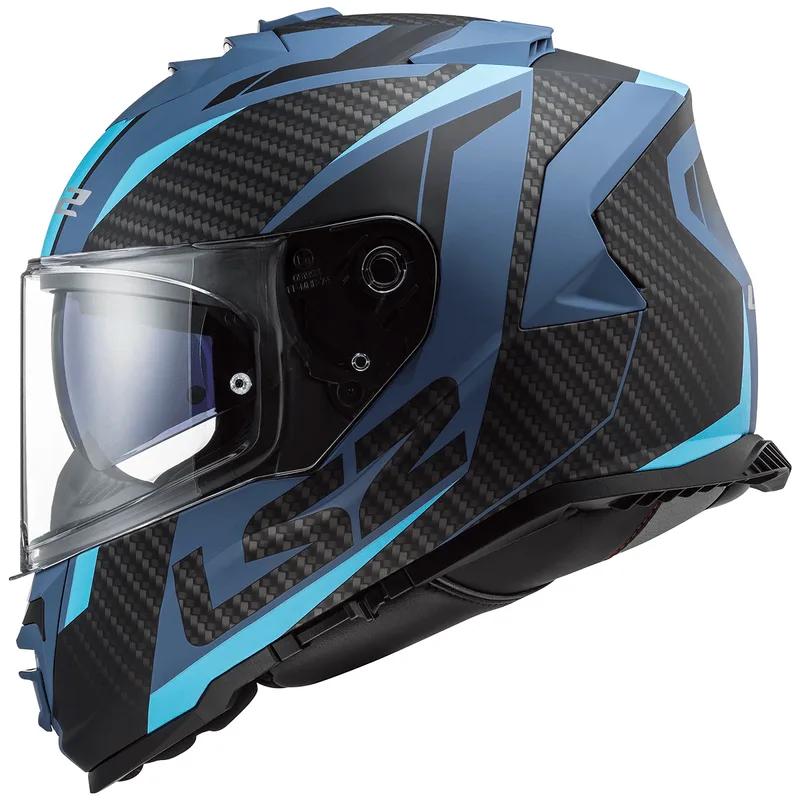 Capacete Original LS2 FF800 Storm Racer Preto Azul Fosco 58