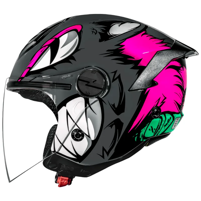 Capacete Original Norisk Neo Hyena Cinza Rosa 58