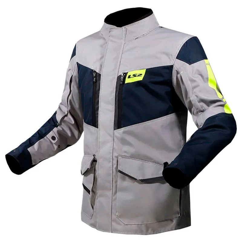 Jaqueta LS2 Metropolis Evo Titanium Azul Amarelo 4XL-5G