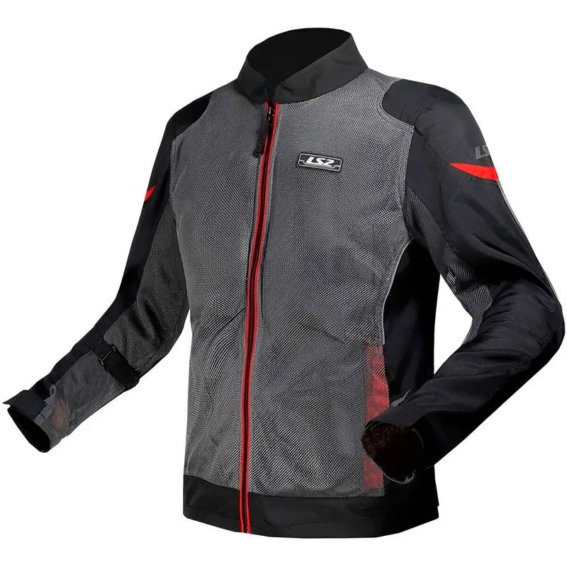 Jaqueta Ls2 Airy Preto Cinza Vermelho Masculina