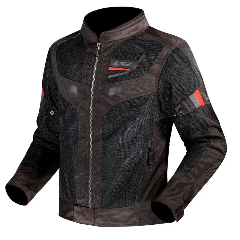 Jaqueta LS2 Garda Masculina Preto Vermelho 3XL-4G