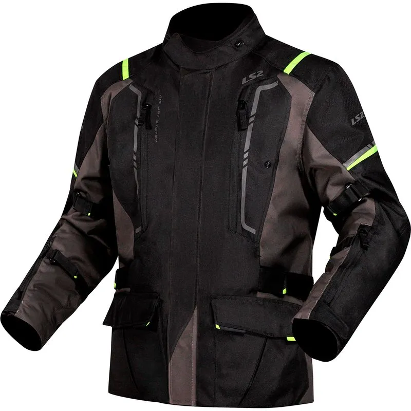 Jaqueta LS2 Narvik Cinza Preto Amarelo L-G