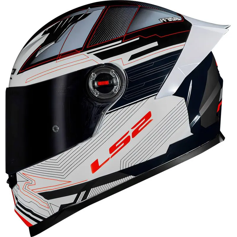 Capacete Original LS2 FF358 S Digital Preto Branco 54
