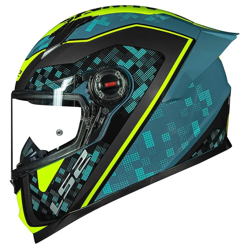 Capacete Original LS2 FF358 S Striker Azul Amarelo 58